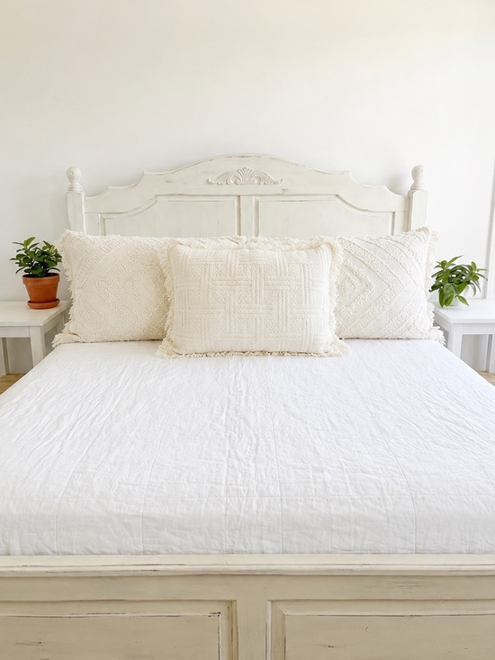 Vintage Other - Vintage Eatons Standard Pillow Case Sham Set Acrylic Boho Cottagecore Off White
